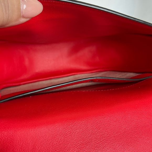 Tory Burch Red Burgundy Smooth Leather Crossbody Saddle Shoulder Bag‎ - Picture 4 of 14